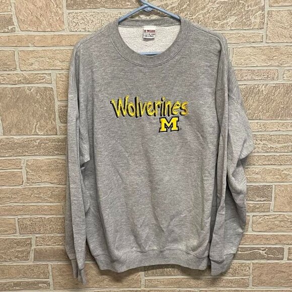 Vintage 80s Michigan Wolverines University NCAA College 1980s Sweatshirt - Picture 1 of 6